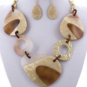 Hammered Necklace Set